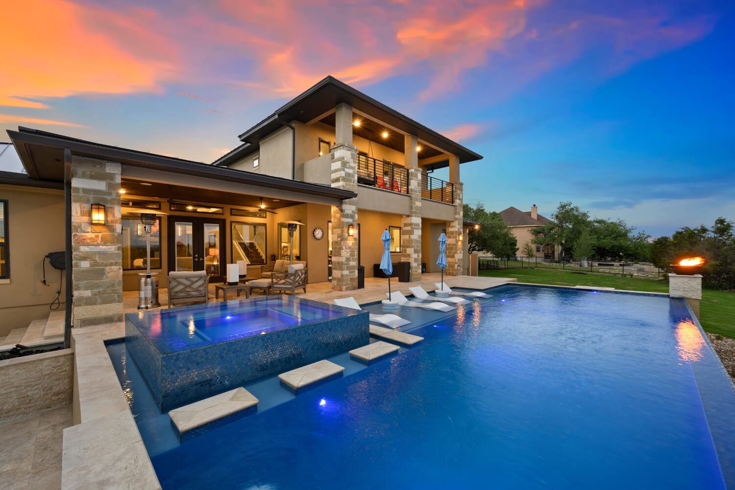 Custom Pool Design Sunset